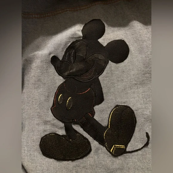 Disneyland Denim Jacket Embroidered Mickey Mouse - Picture 8 of 10